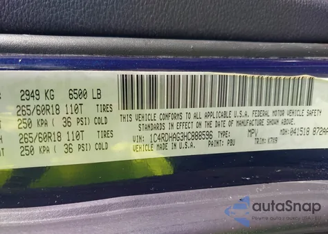 2017 Dodge Durango Sxt Rwd from USA, damaged, VIN 1C4RDHAG3HC888596